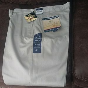 Farah khaki stain free classic fit pants